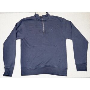 Champion Fleece Lined Qtr Zip Blue Pullover Mens Small‎
